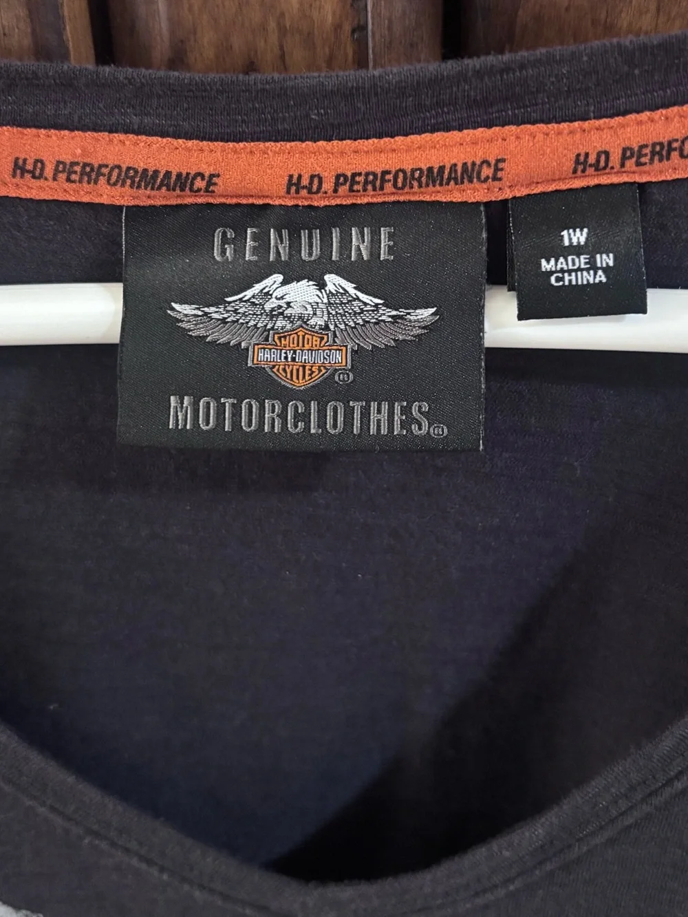 Harley-Davidson Black Performance Tee with Eagle Gray Distressed Graphic
